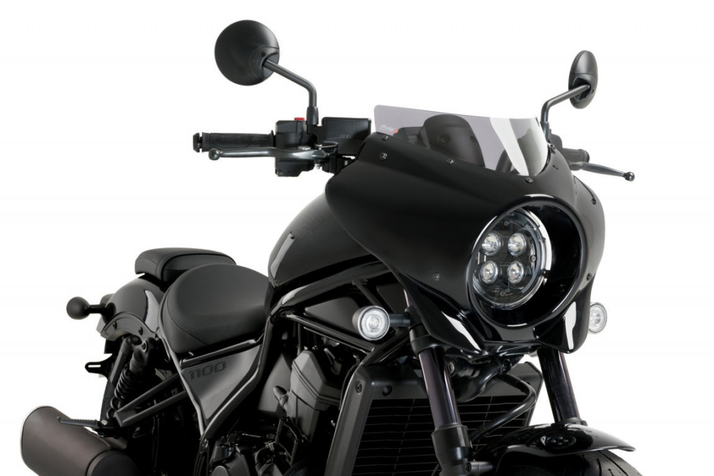 Semifairing PUIG MIRAGE 21460H smoke gloss black housing