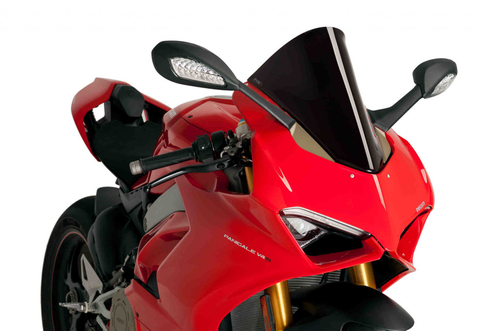 Windscreen PUIG RACING 9690N Crni for DUCATI Panigale V2 950 2020-2024