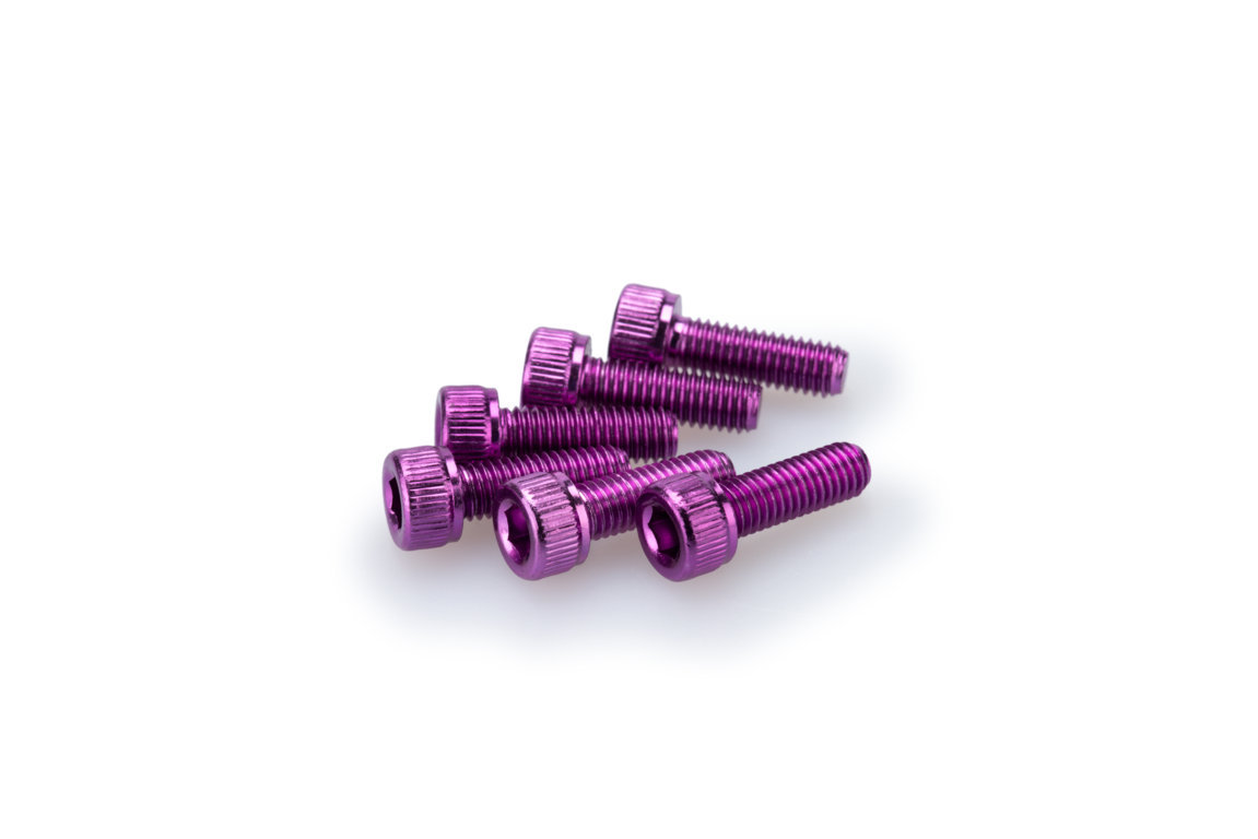 Screws PUIG ANODIZED 0146L violet M5 x 15mm (6pcs)
