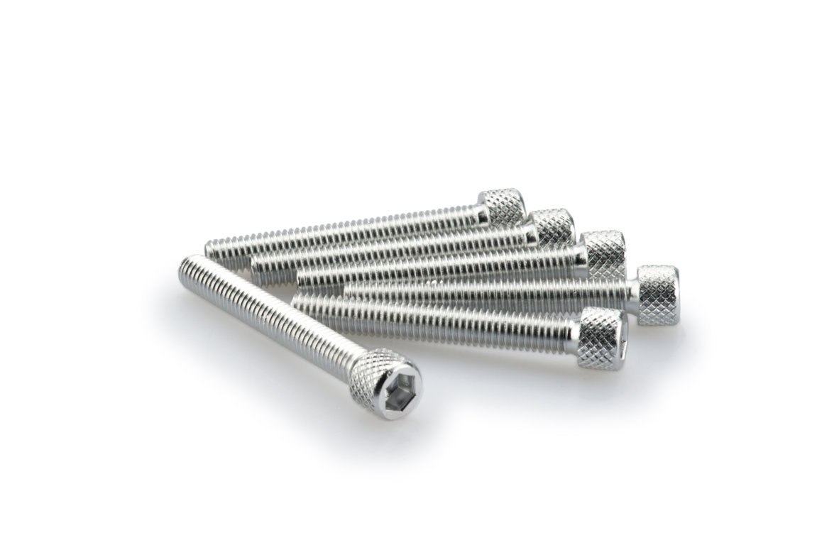 Screws PUIG ANODIZED 0370P silver M6 x 45mm (6pcs)
