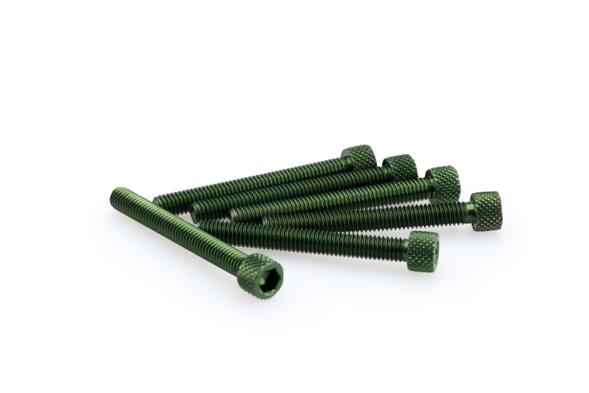 Screws PUIG ANODIZED 0421V green M6 x 50mm (6pcs)