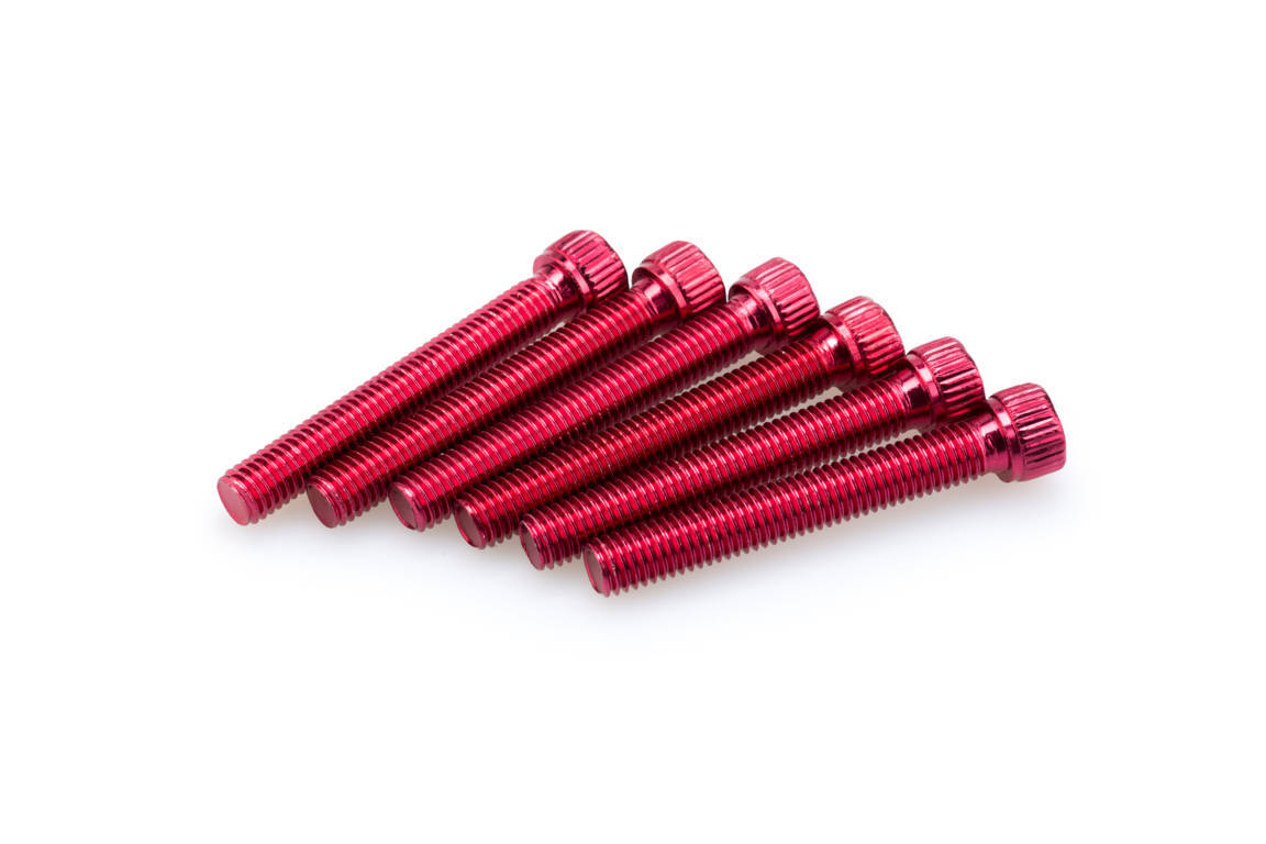 Screws PUIG ANODIZED 0540R crven M8 x 55mm (6pcs)