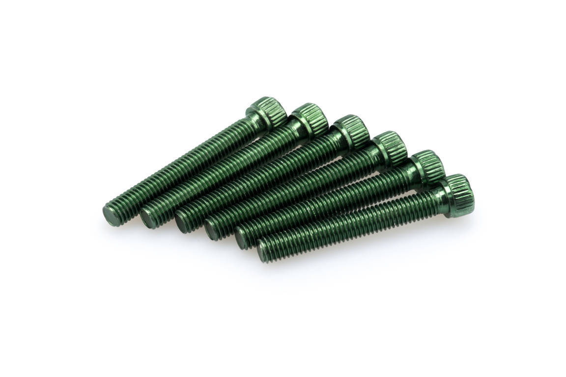 Screws PUIG ANODIZED 0540V green M8 x 55mm (6pcs)