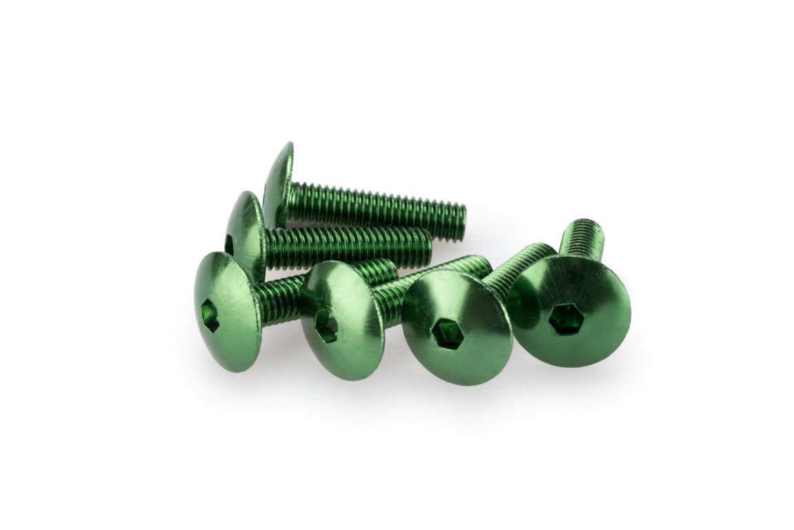 Screws PUIG ANODIZED 0689V green M6 x 25mm (6pcs)