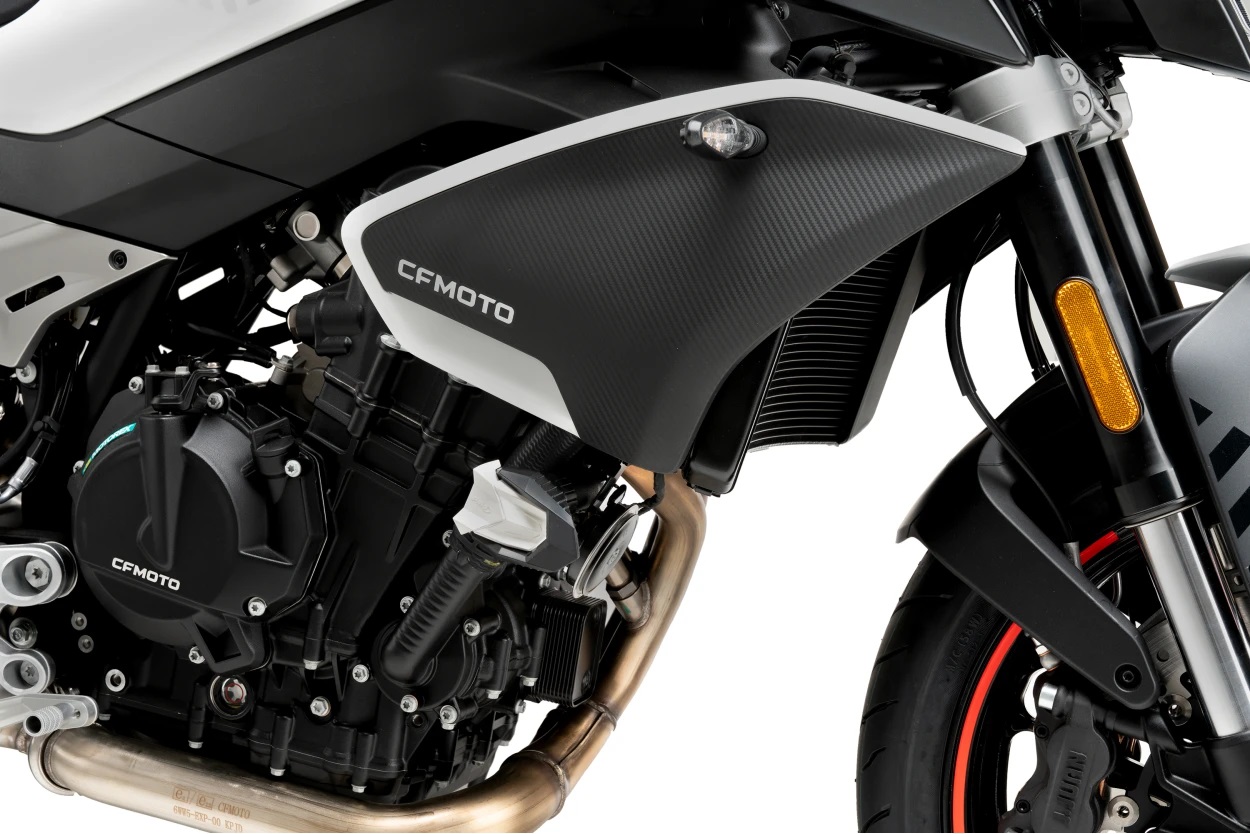 Frame sliders PUIG R19 21004N black with grey rubber for CFMOTO 800 NK Advanced 2023-2026, CFMOTO 800 NK Sport 2023-2026