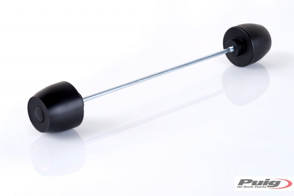 Axle sliders PUIG PHB19 20120N Crni without color caps, front
