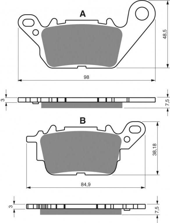 Disk pločice GOLDFREN 380 S33 STREET FRONT for YAMAHA GPD 150 NMAX 2015-2017, YAMAHA GPD 155 NMAX 2018-2024