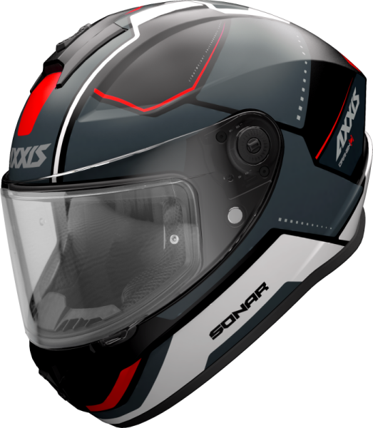 FULL FACE helmet AXXIS DRAKEN S sonar matt fluor red XS