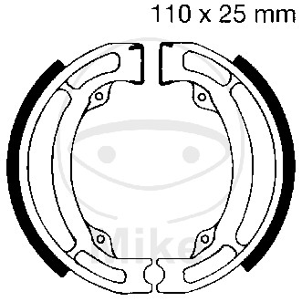 Brake shoe set EBC S604 includings springs