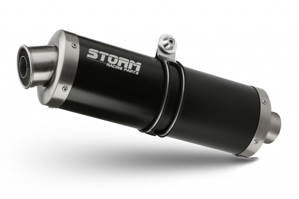 Cijeli ispušni sustav 2x1 STORM OVAL K.059.LX1B Crni for KAWASAKI Versys 650 2024-2026, KAWASAKI Z 900 2025