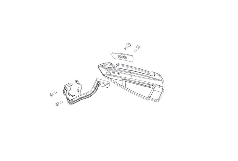 Handguard POLISPORT HAMMER 8307800002 with universal plastic mounting kit Crni