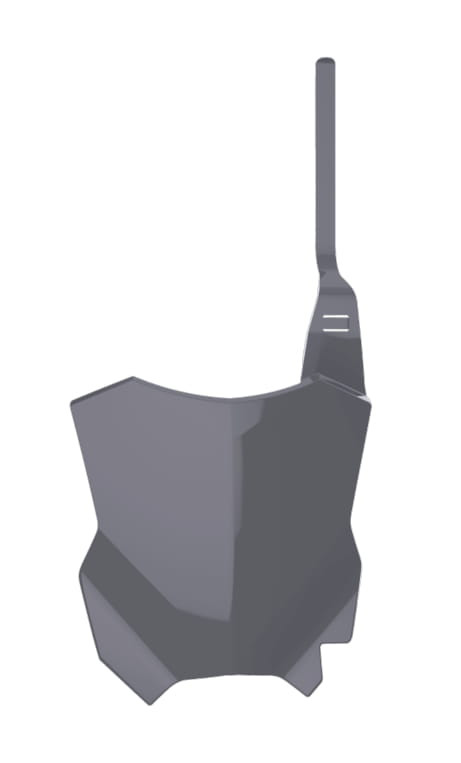 Number plate POLISPORT restyling grey
