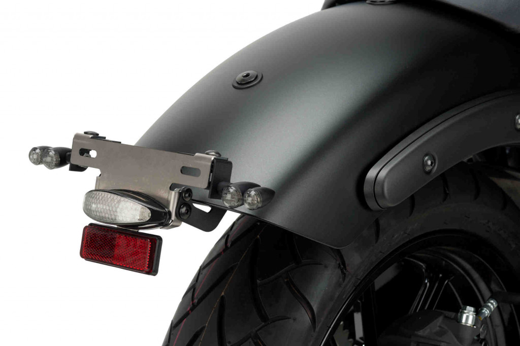 Adjustable license support PUIG 9675N Crni