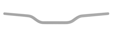 Handlebar ACCOSSATO HB053 Aluminium Made With Constant Diameter - 22 mm Crni