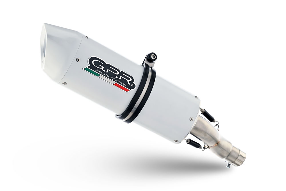 Slip-on exhaust GPR ALBUS CERAMIC E5.H.254.ALB White glossy
