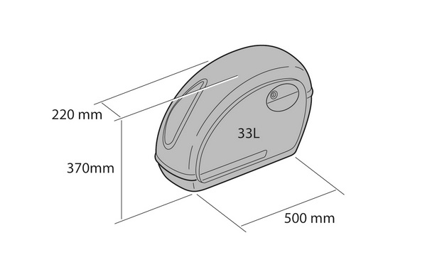 Rigid saddlebag CUSTOMACCES VOYAGER ARS001N Crni pair