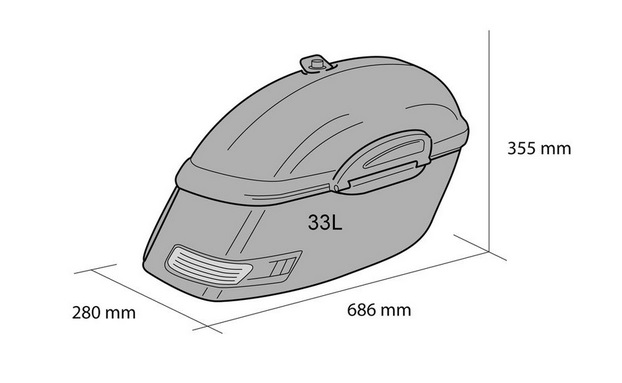 Rigid saddlebag CUSTOMACCES TOURING ARS002N Crni pair