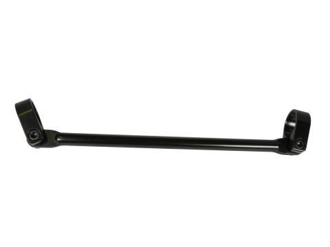 Bar and two-screw clamp kit for handlebar ACCOSSATO B6N variable diameter 28/28,5 mm, lenght 270mm Crni
