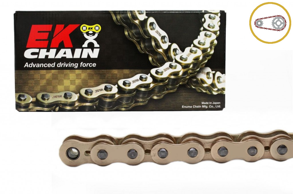 Chain kit EK - Zlat chain 530 ZVX, X-ring (X, NX, QX, XS), CHK front sprocket JT CHK rubber cushioned, CHK rear sprocket JT for HONDA CB 1300 / S 2006-2013