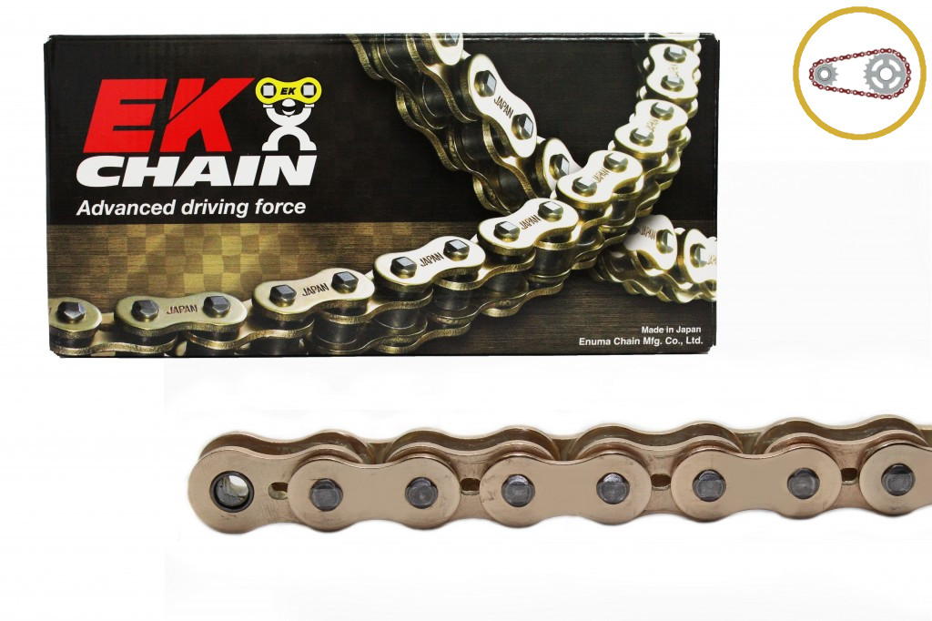 Chain kit EK - Zlat chain 530 ZVX, X-ring (X, NX, QX, XS), CHK front sprocket JT CHK rubber cushioned, CHK rear sprocket SUPERSPROX for KAWASAKI ZZR 1400 2011-2020