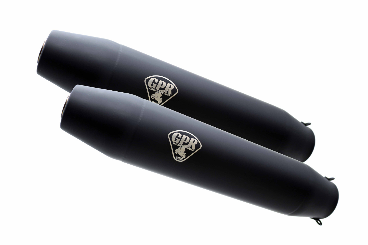Dual universal silencer kit GPR DEEPTONE CAFÉ RACER CAFE.22.DN Matte Black