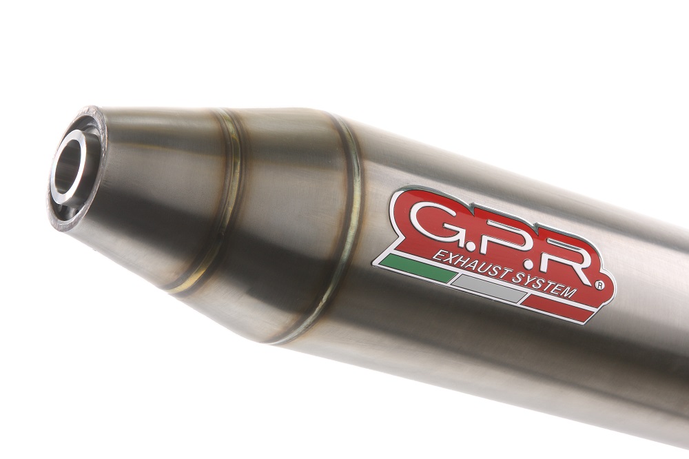 Slip-on exhaust GPR DEEPTONE QUSP.110.1.DE.DEATV Brushed Stainless steel including removable db killer and link pipe