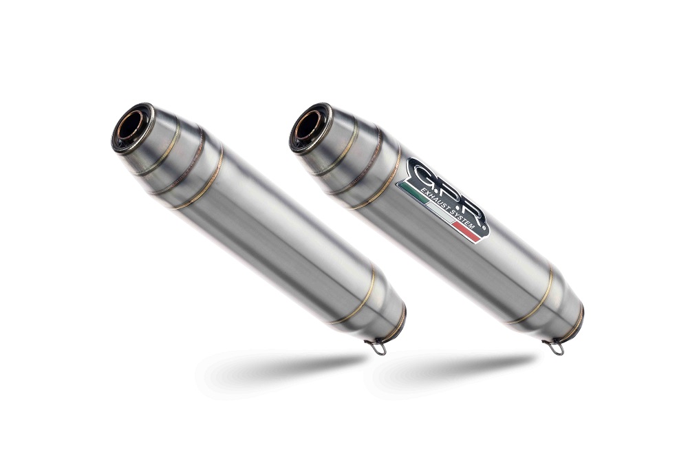 Dual slip-on exhaust GPR DEEPTONE INOX T.70.DE Brushed Stainless steel