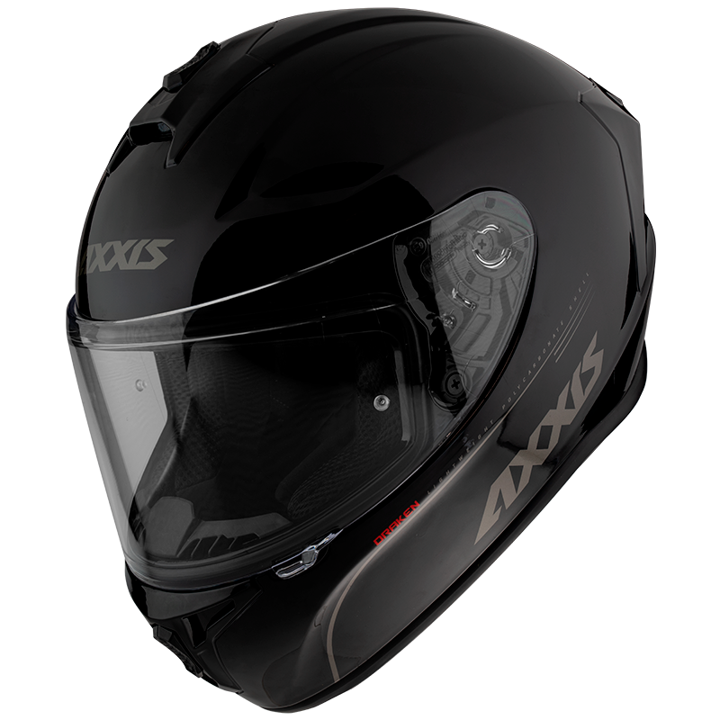 FULL FACE helmet AXXIS DRAKEN ABS solid black gloss S