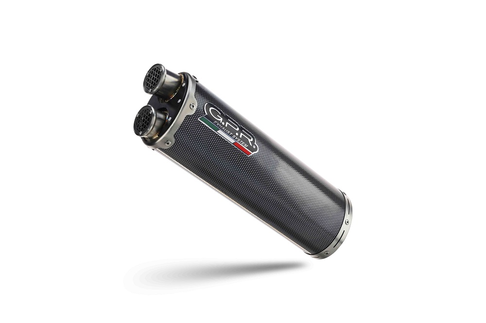 Slip-on exhaust GPR DUAL POPPY D.140.DUAL.PO Brushed Stainless steel
