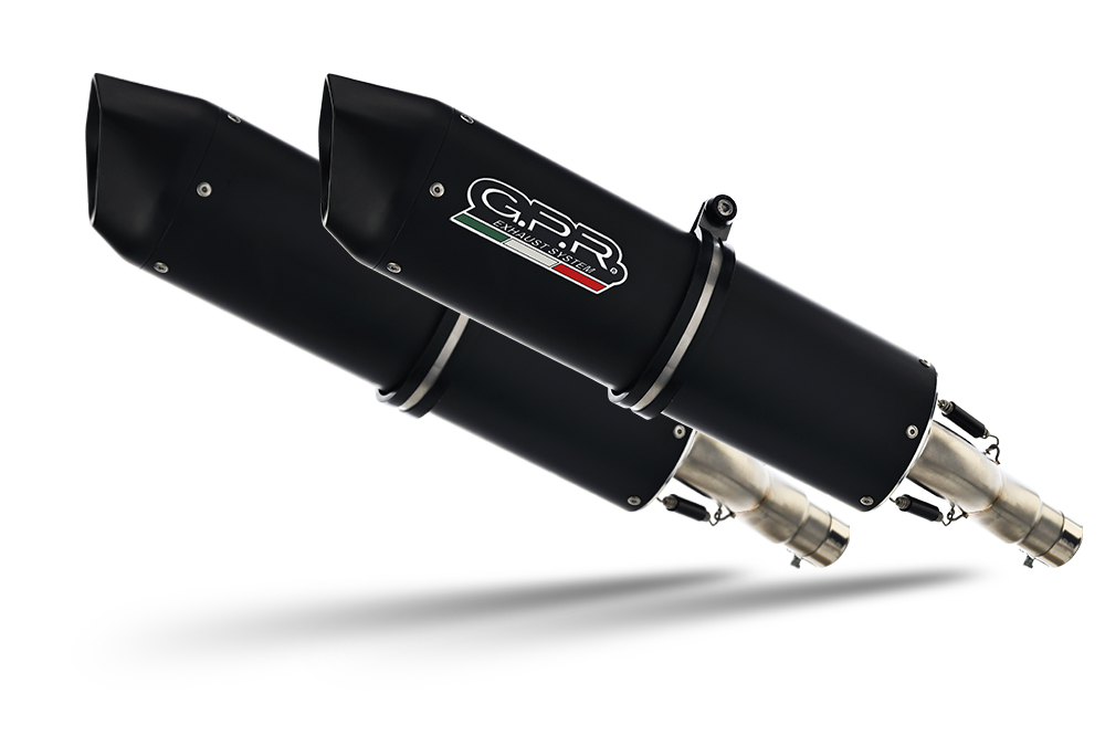 Dual slip-on exhaust GPR FURORE-X INOX H.81.1.CAT.FXSC Matte Black