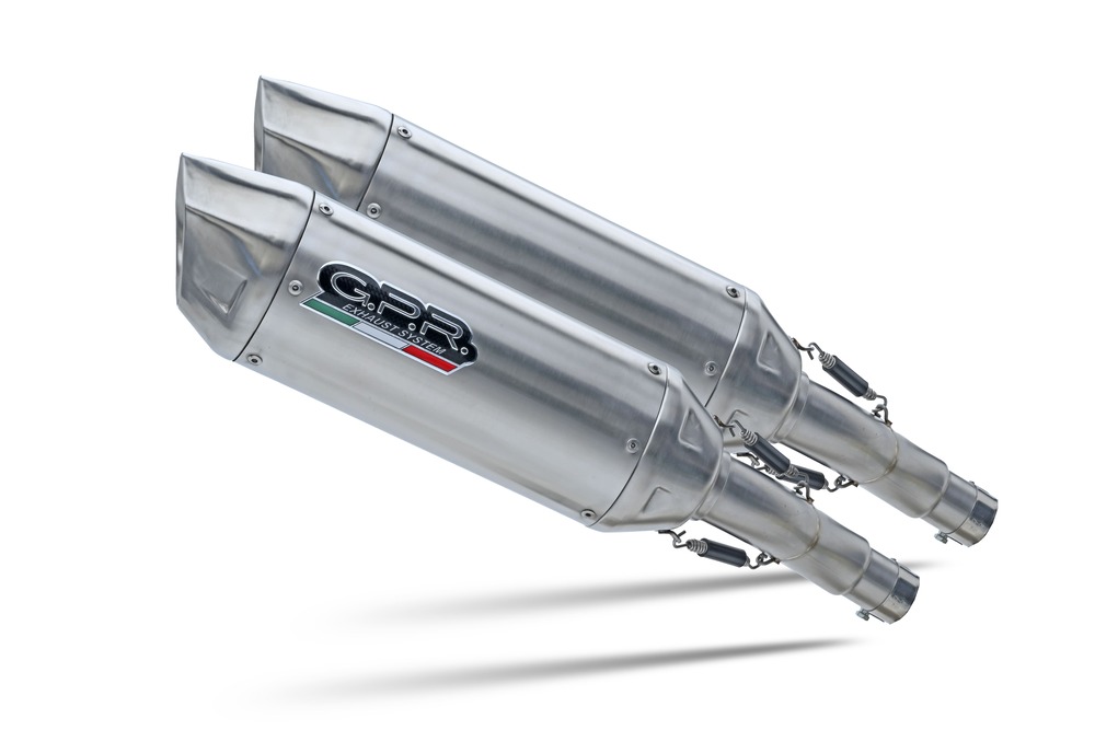 Dual slip-on exhaust GPR FURORE-X INOX H.28.FXSC Matte Black