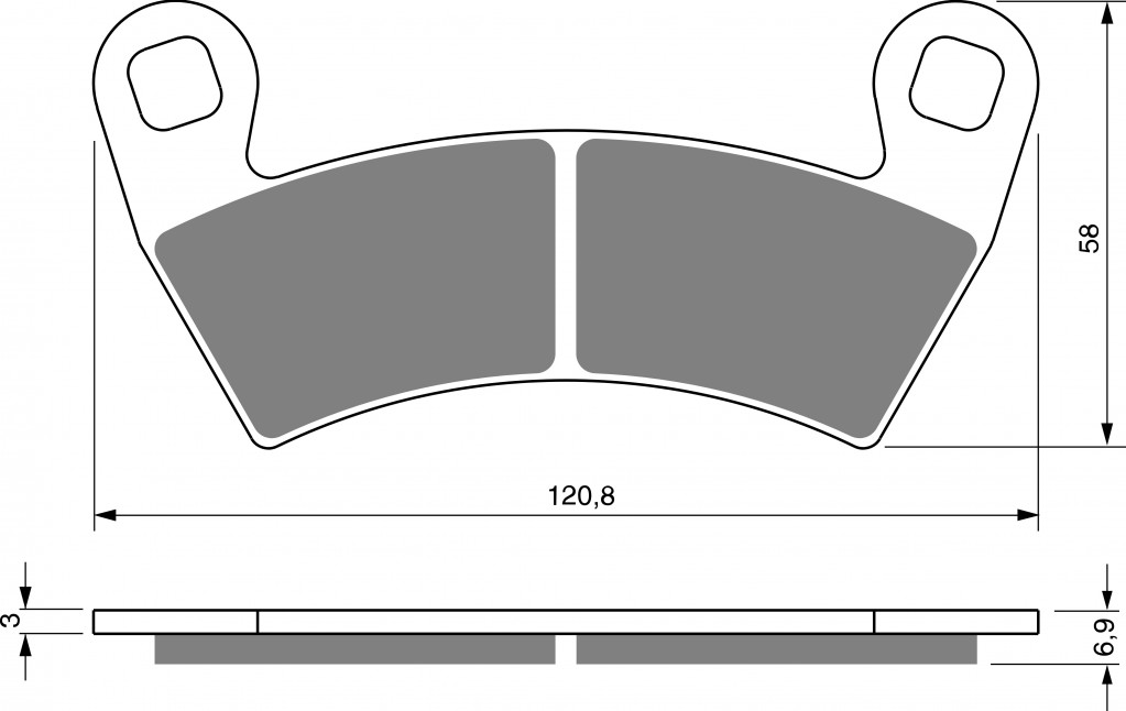 Disk pločice GOLDFREN 313 AD for ATV POLARIS RZR XP 1000 2014-2021, ATV POLARIS RZR XP 1000 2014-2021