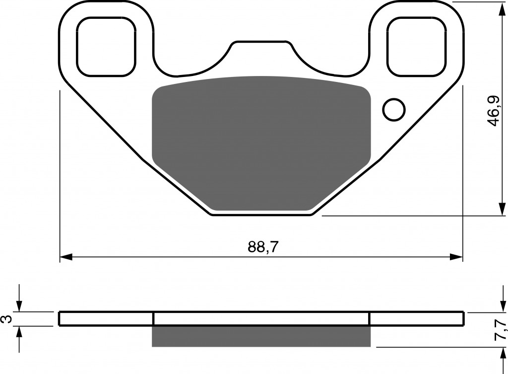 Disk pločice GOLDFREN 337 S3 for ATV POLARIS RZR 170 2009-2014
