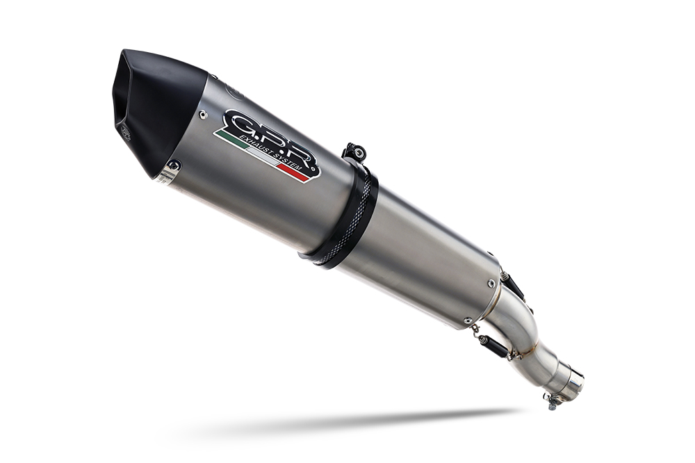 Slip-on exhaust GPR GPE ANN. KTM.22.18.GPAN.TO Brushed Titanium including removable db killer and link pipe