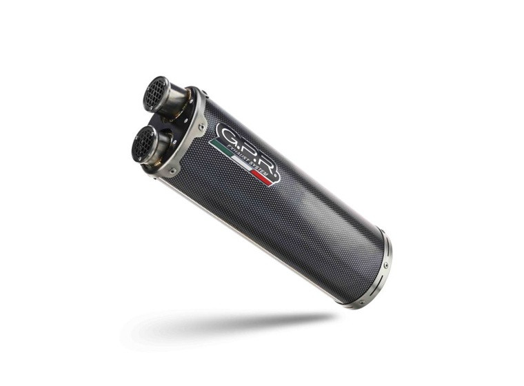 Slip-on exhaust GPR DUAL POPPY KT.105.3.DUAL.PO Carbon look