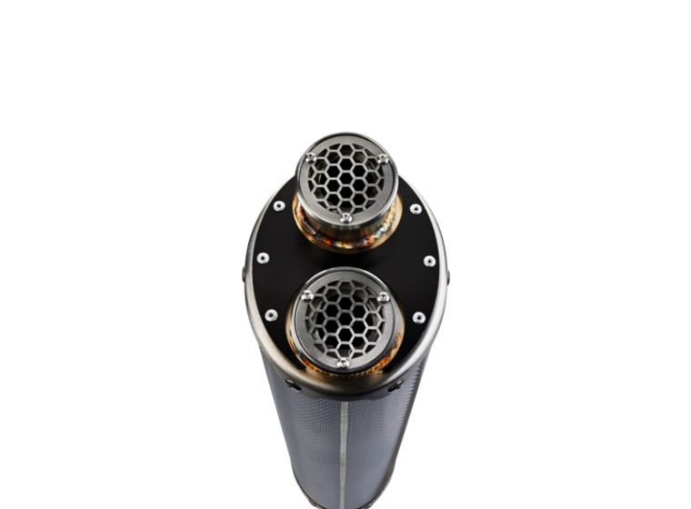 Slip-on exhaust GPR DUAL POPPY E4.H.226.1.DUAL.PO Carbon look