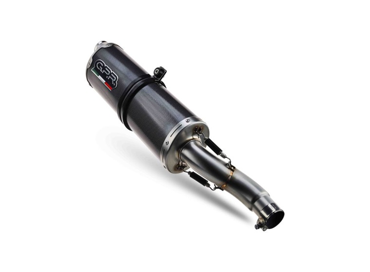 Slip-on exhaust GPR DUAL POPPY E4.KT.105.1.DUAL.PO Carbon look