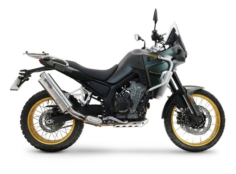 Slip-on exhaust GPR DUNE TRIOVALE TITANIO BM.109.DUNE Brushed Titanium including removable db killer and link pipe