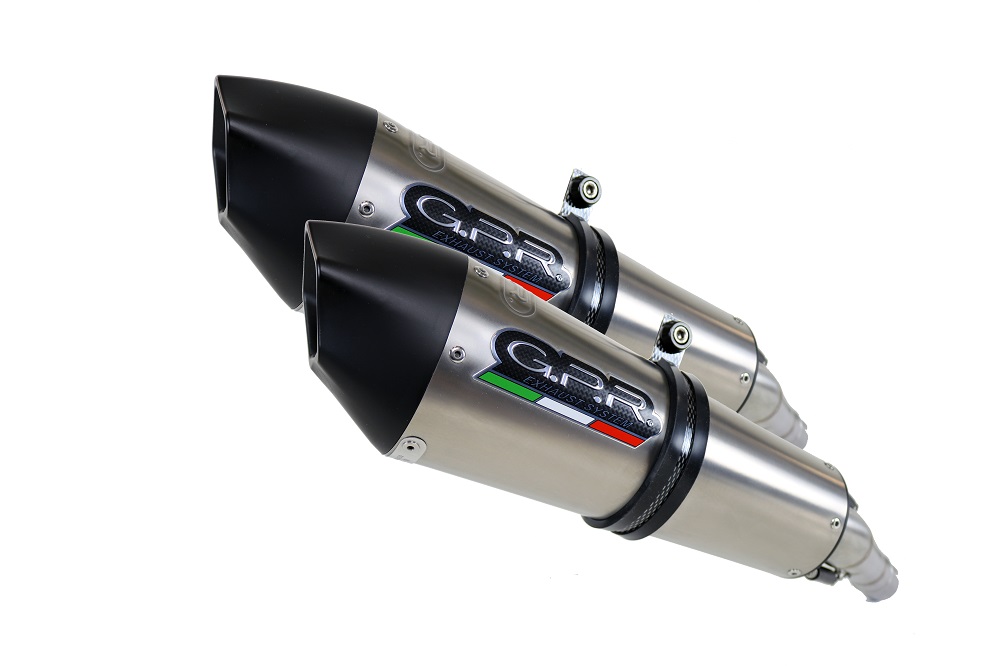 Dual slip-on exhaust GPR GPE ANN. T.41.GPAN.TO Brushed Titanium including removable db killers and link pipes