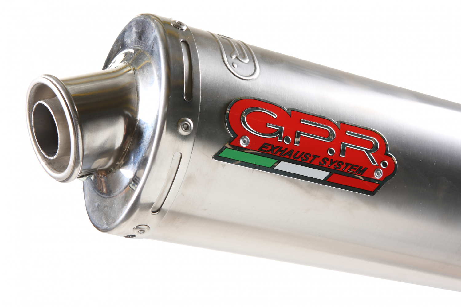 Slip-on exhaust GPR OVAL BE.2.TO Brushed Titanium including removable db killer and link pipe