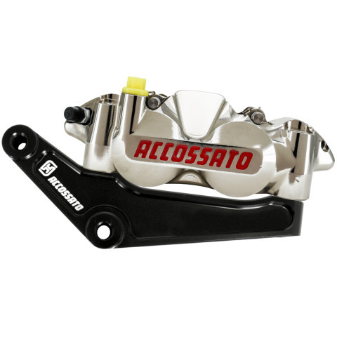 Pair of front radial brake calipers + bracket ACCOSSATO KITA28 for Harley Davidson