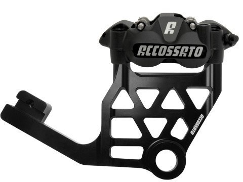 Radial Brake Caliper Kit Rear + Brake Flange ACCOSSATO KITA33 For Harley Davidson Touring