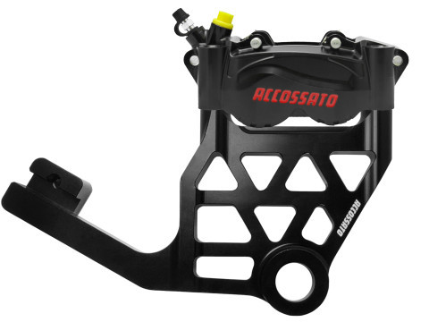 Radial Brake Caliper Kit Rear + Brake Flange ACCOSSATO KITA33 For Harley Davidson Touring