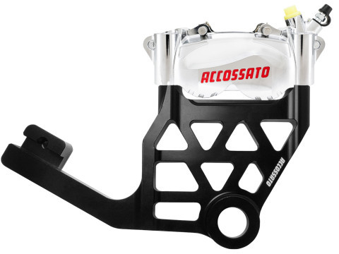 Radial Brake Caliper Kit Rear + Brake Flange ACCOSSATO KITA33 For Harley Davidson Touring