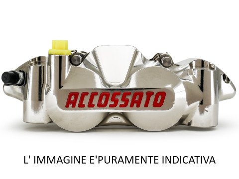 Radial brake caliper ACCOSSATO PZ010 CNC-worked monoblock 108 mm distance with pistions in titanium, Off-set 21mm