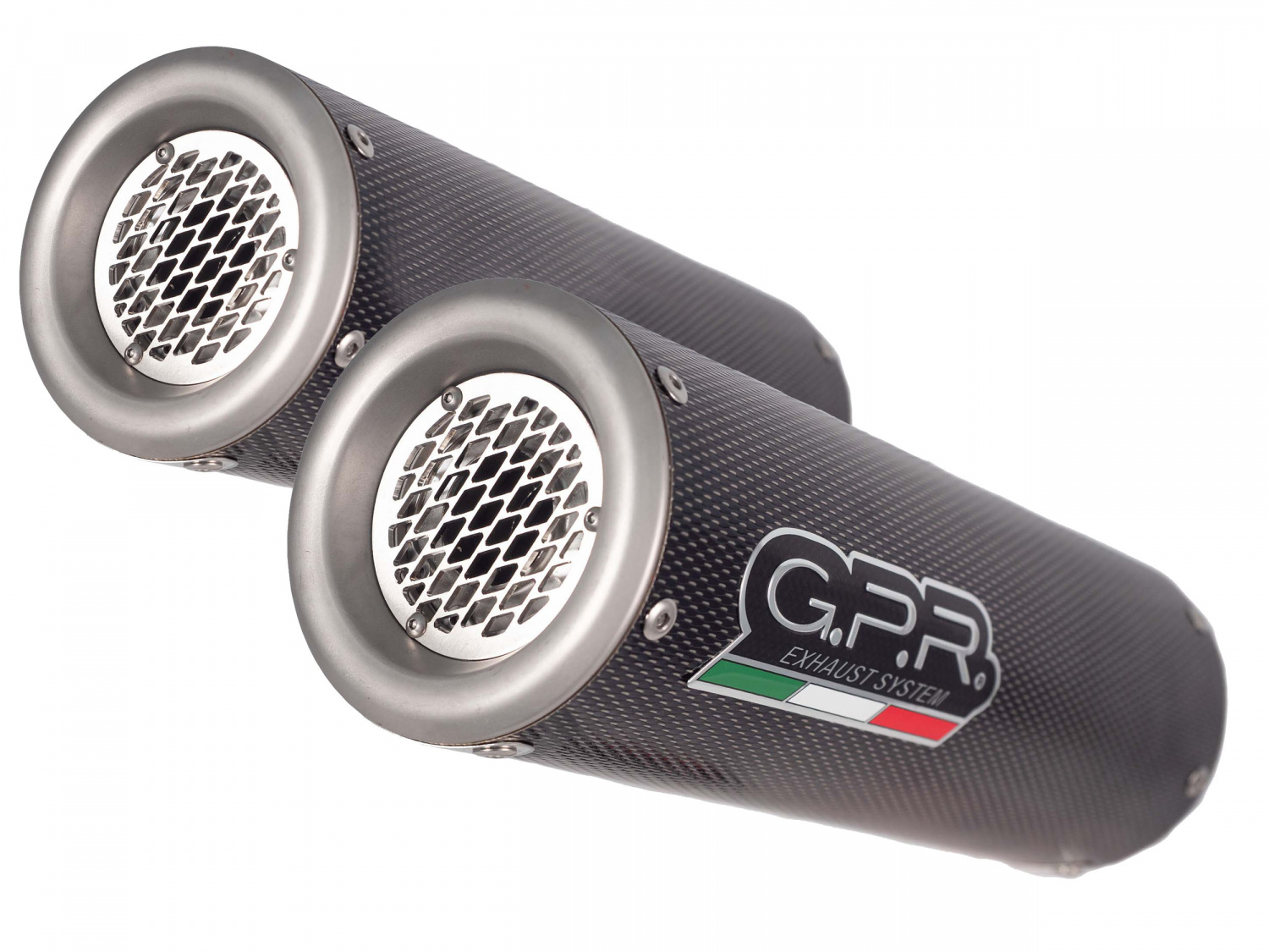 Dual slip-on exhaust GPR M3 Y.72.M3.PP Brushed Stainless steel including removable db killers and link pipes