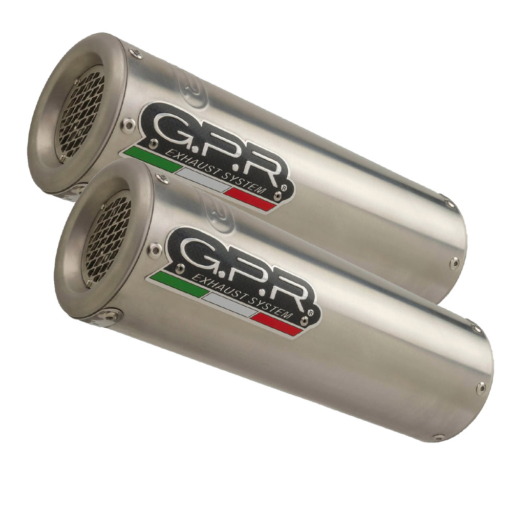 Dual slip-on exhaust GPR M3 S.119.M3.TN Brushed Titanium including removable db killers and link pipes