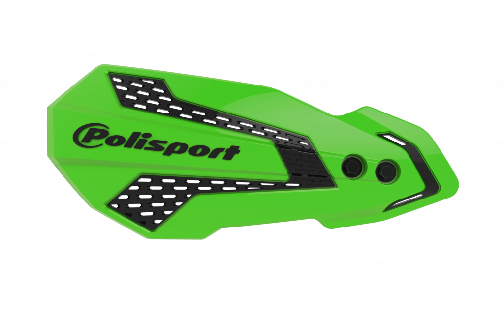 Handguard POLISPORT MX FLOW 8308200040 with mounting system Green 05/Black