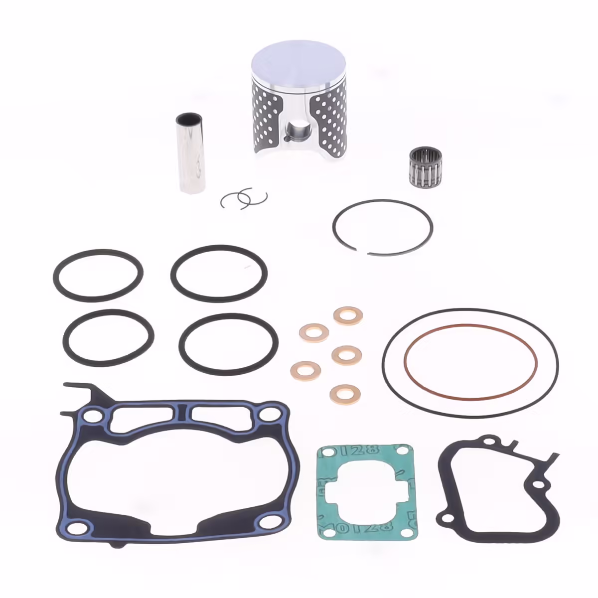 Top End Piston Kit ATHENA P4C0540271025A (Cast Racing Lightweight 2-Stroke Piston d54 mm) with Top End Gasket Kit for YAMAHA YZ 125 2022-2026