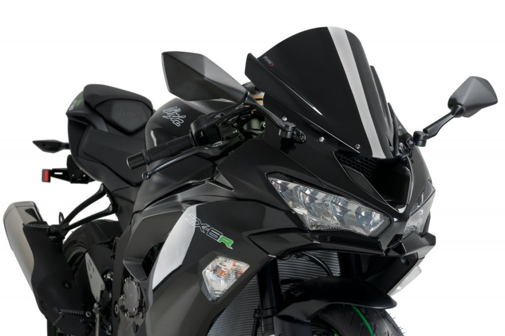 Windscreen PUIG RACING 3177N Crni
